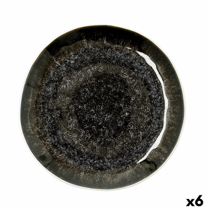Flad Plade Bidasoa Elite Brun Keramik Ø 26,5 cm (6 enheder)