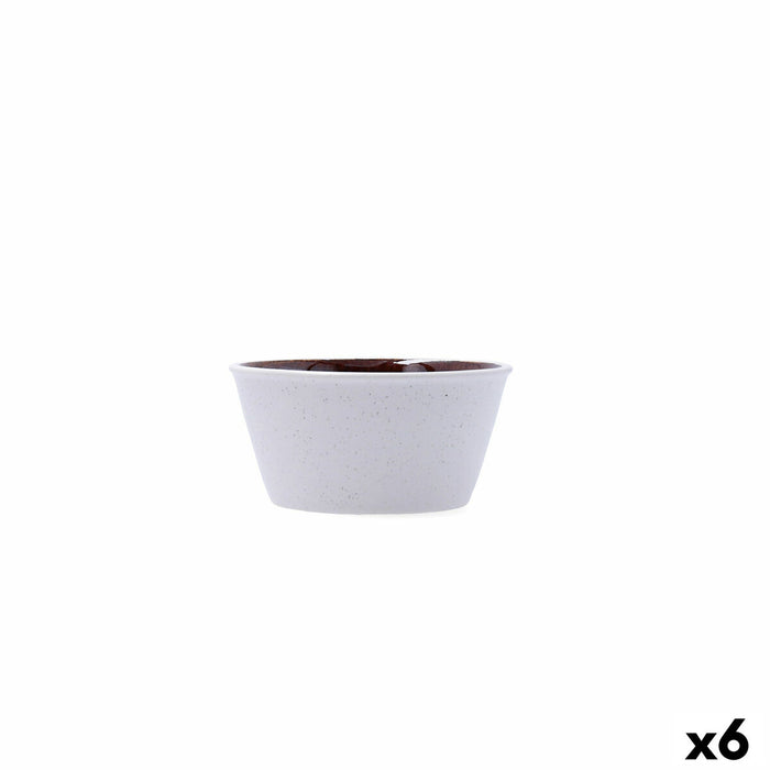 Snackskål Bidasoa Elite Brun Keramik 10,5 X 5,5 CM (6 enheder)