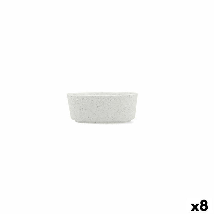 Snackskål Bidasoa Elite Hvid Keramik 11,5 x 11,3 x 4,7 cm (8 enheder)