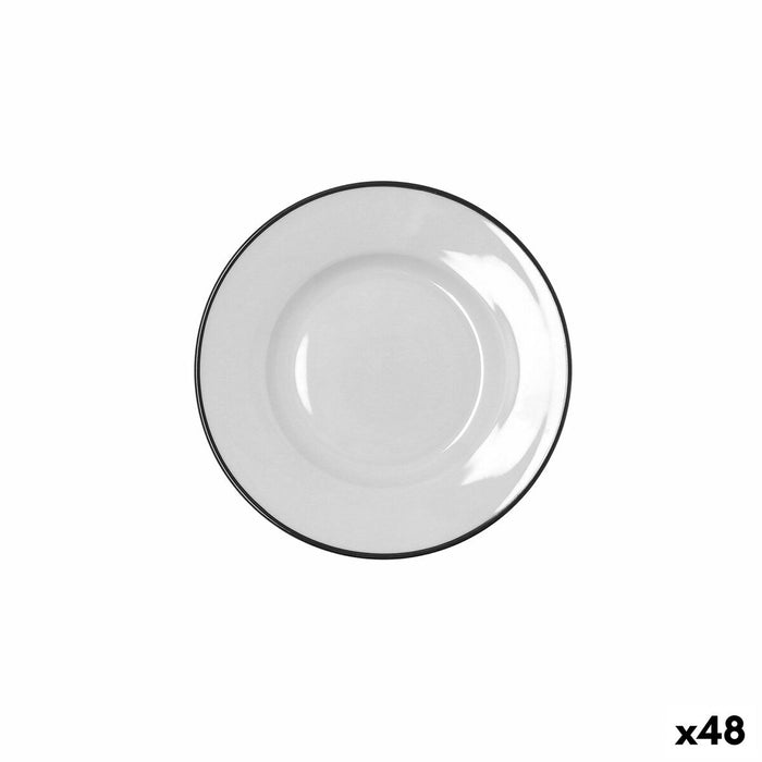 Tallerken Bidasoa Glacial Filo Hvid Keramik Ø 16,5 cm Brød (48 enheder)