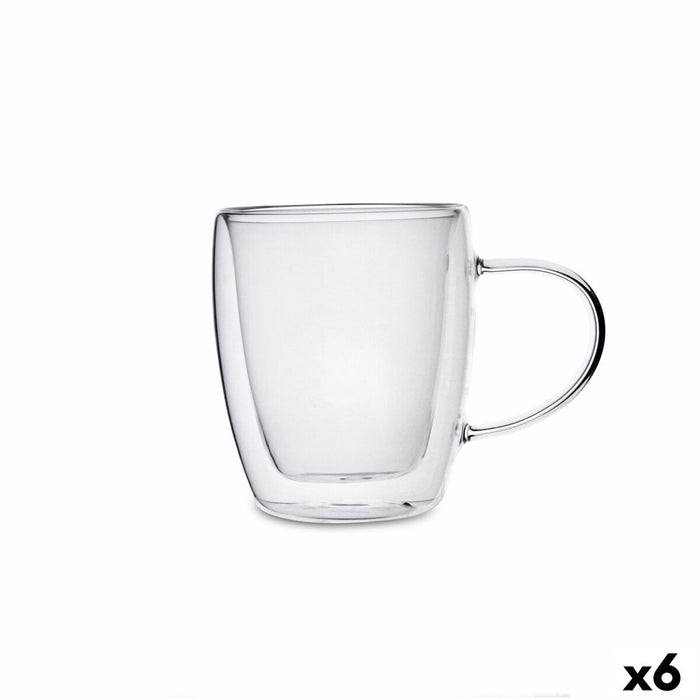 Te- og kaffekop Quid Serenia Gennemsigtig Glas 300 ml (6 enheder)