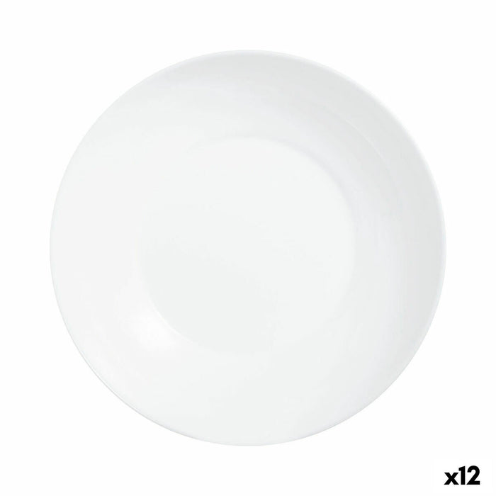 Dyb tallerken Luminarc Apy Hvid Glas Ø 20 cm (12 enheder)