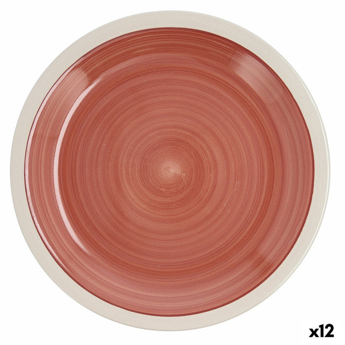 Flad Plade Quid Calypso Terrakotta Keramik Ø 27 cm (12 enheder)
