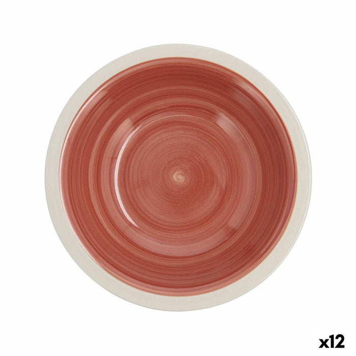 Dyb tallerken Quid Calypso Terrakotta Keramik Ø 21,5 cm (12 enheder)