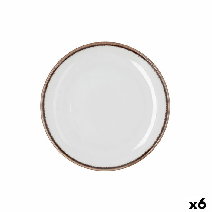 Desserttallerken Bidasoa Orion Hydrozero Hvid Keramik Ø 21 cm (6 enheder)