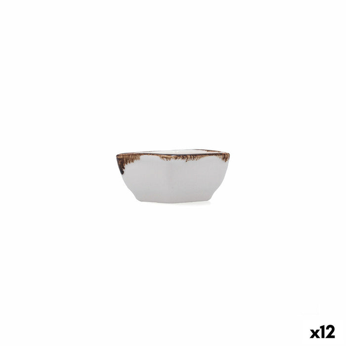 Snackskål Bidasoa Orion Hydrozero Hvid Keramik 8 x 8,5 cm (12 enheder)
