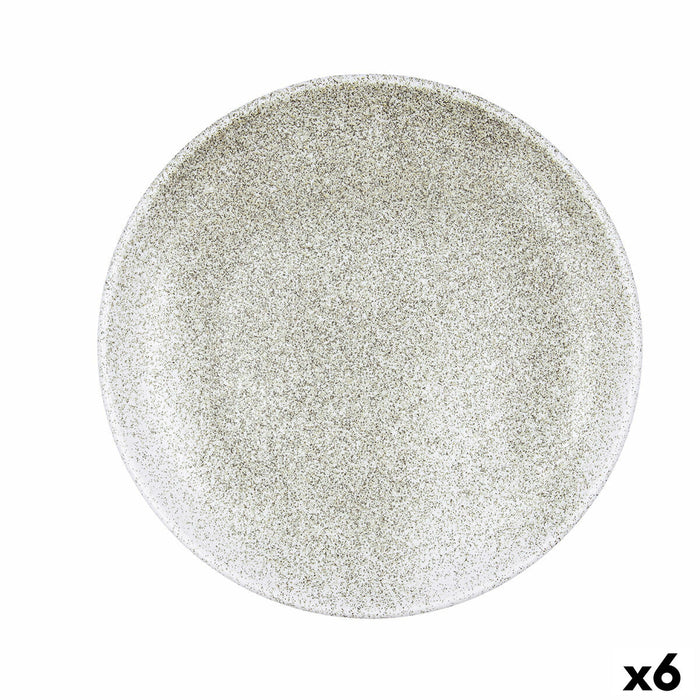 Flad Plade Bidasoa Element Hydrozero Beige Keramik Ø 27 cm (6 enheder)