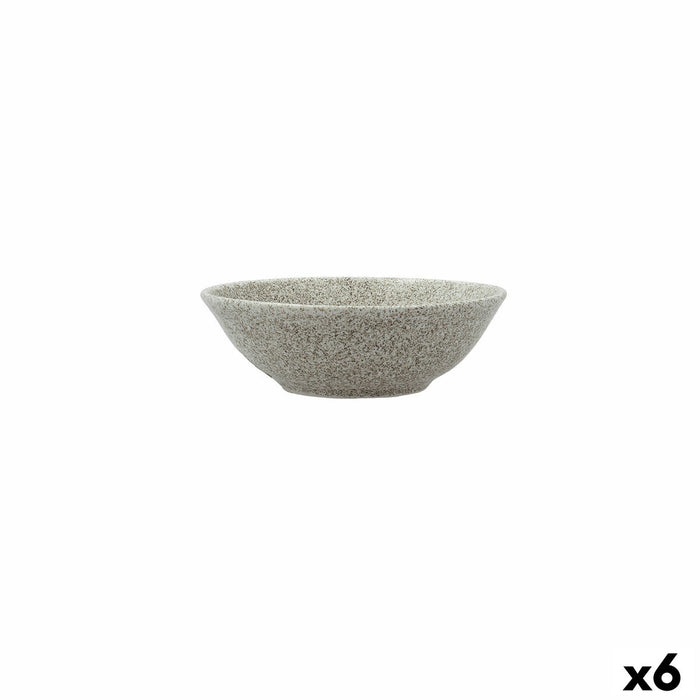 Snackskål Bidasoa Element Hydrozero Beige Keramik (6 enheder)