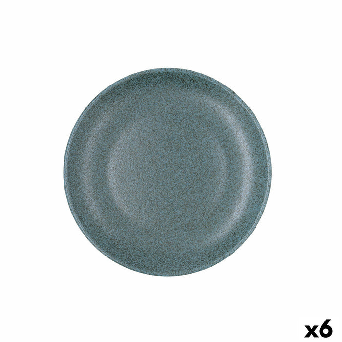 Desserttallerken Bidasoa Element Hydrozero Blå Keramik Ø 21 cm (6 enheder)