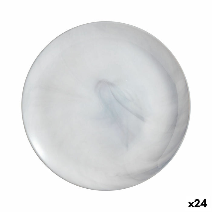 Flad Plade Luminarc Diwali Granit Marb To-farvet Glas Ø 25 cm (24 enheder)