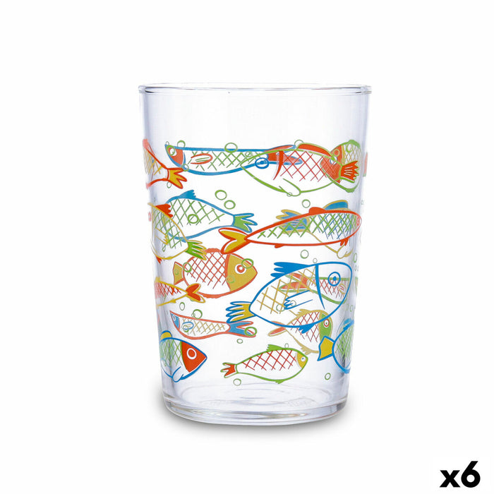 Vandglas Luminarc Peces Multifarvet Glas Fisk 500 ml (6 enheder)