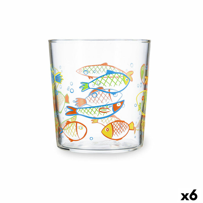 Vandglas Luminarc Peces Multifarvet Glas Fisk 360 ml (6 enheder)