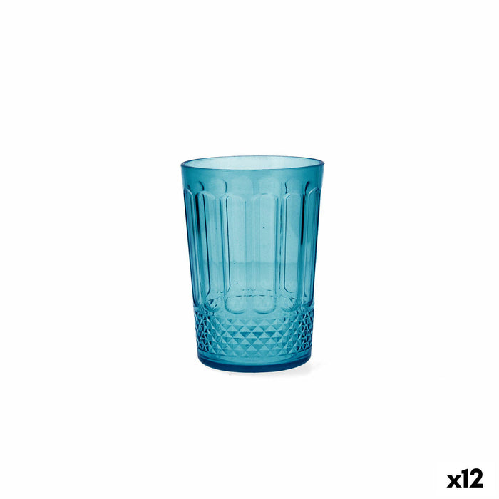 Vandglas Quid Gaia Turkisblå Plastik 400 ml (12 enheder)