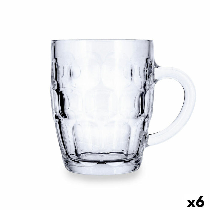 Ølkrus Quid Espuma Gennemsigtig Glas 560 ml (6 enheder)