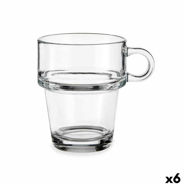 Te- og kaffekop Vivalto Z908-9/BHA6 Gennemsigtig Glas 270 ml (6 enheder)