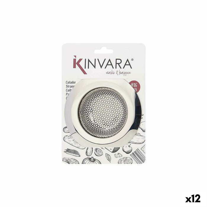 Håndvaskefiltre Kinvara Sølvfarvet Rustfrit stål Ø 16 cm (12 enheder)
