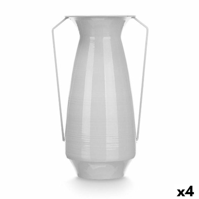 Vase Gift Decor Grå Jern Konisk 25,5 x 41,5 x 18,5 cm (4 enheder)