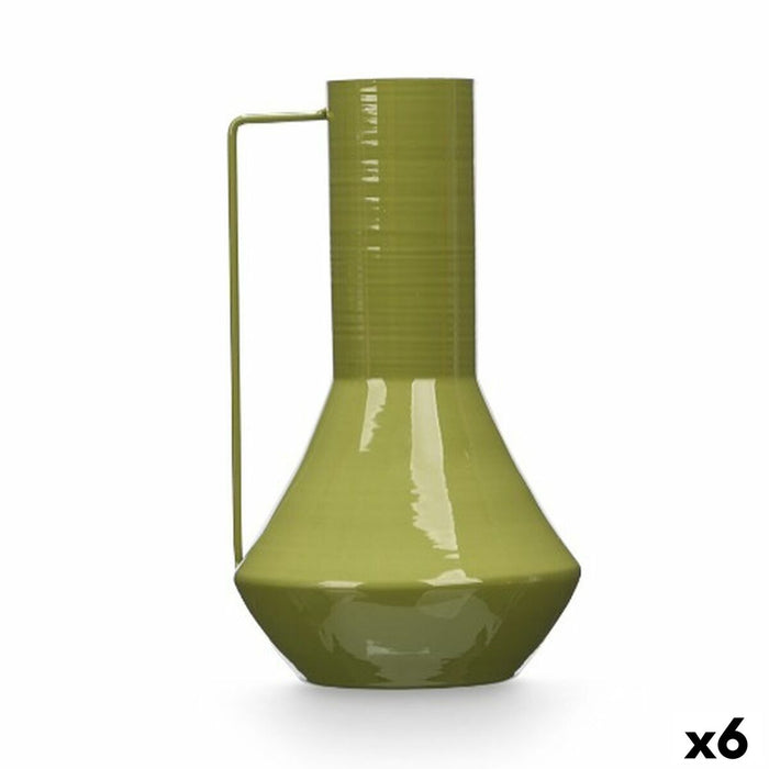 Vase Gift Decor Grøn Jern Konisk 17 x 29 x 7 cm (6 enheder)