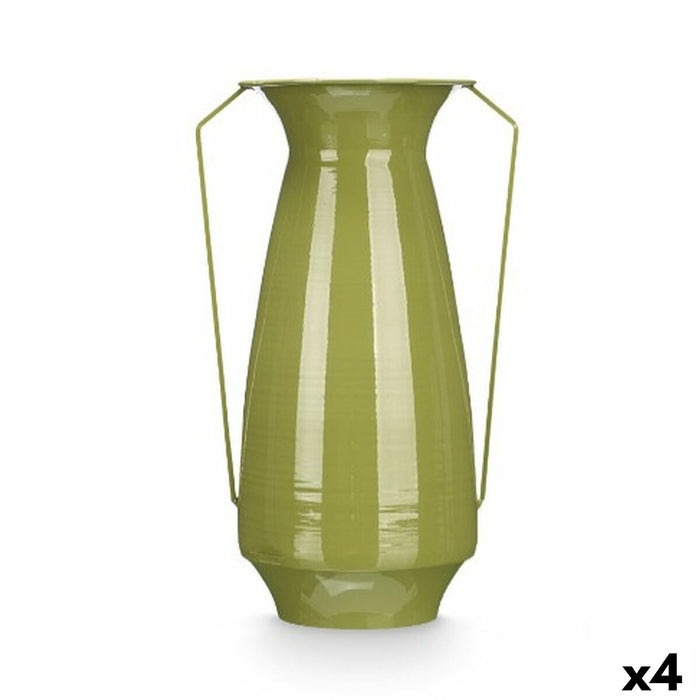 Vase Gift Decor Grøn Jern Konisk 25,5 x 41,5 x 18,5 cm (4 enheder)
