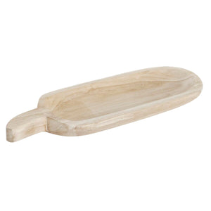 Snack bakke DKD Home Decor Lys brun Natur Tropisk 43 x 16 x 4 cm