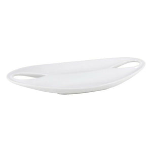 Bakke Etrusca Dobbelt Porcelæn Hvid (36,5 x 18 x 4,5 cm)