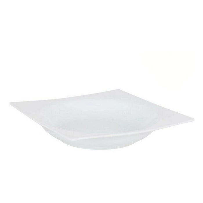 Dyb tallerken Zen Porcelæn Hvid (20 x 20 x 3,5 cm)