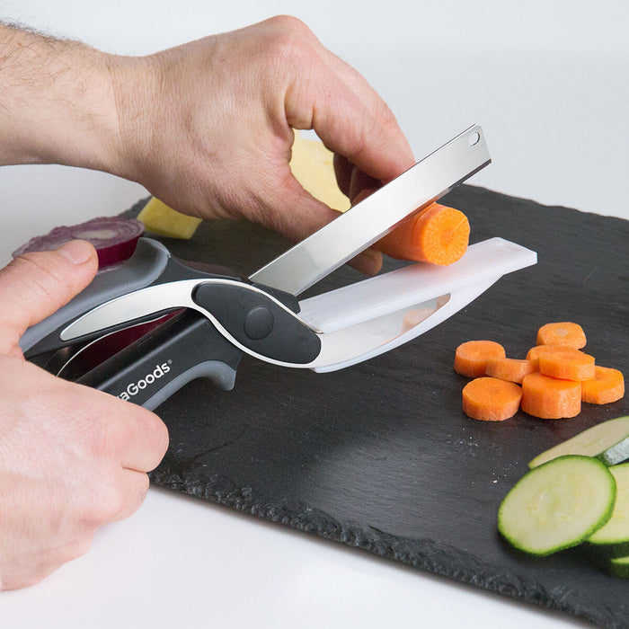 Køkken Kniv-Saks Med Integreret Mini Skærebræt Scible InnovaGoods